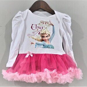 Disney Frozen Queen Elsa ,Tutu Dress Costume Medium/for babies and toddlers 4PCs
